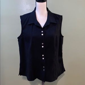 Black button down blouse
